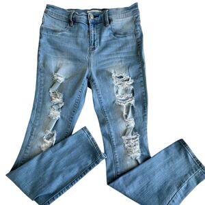 PacSun Light‎ Blue Ripped Distressed Skinny Jegging Jeans Size 29